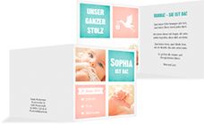 Babykarte Klapperstorch